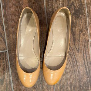 Jcrew patent nude shoes 8.5